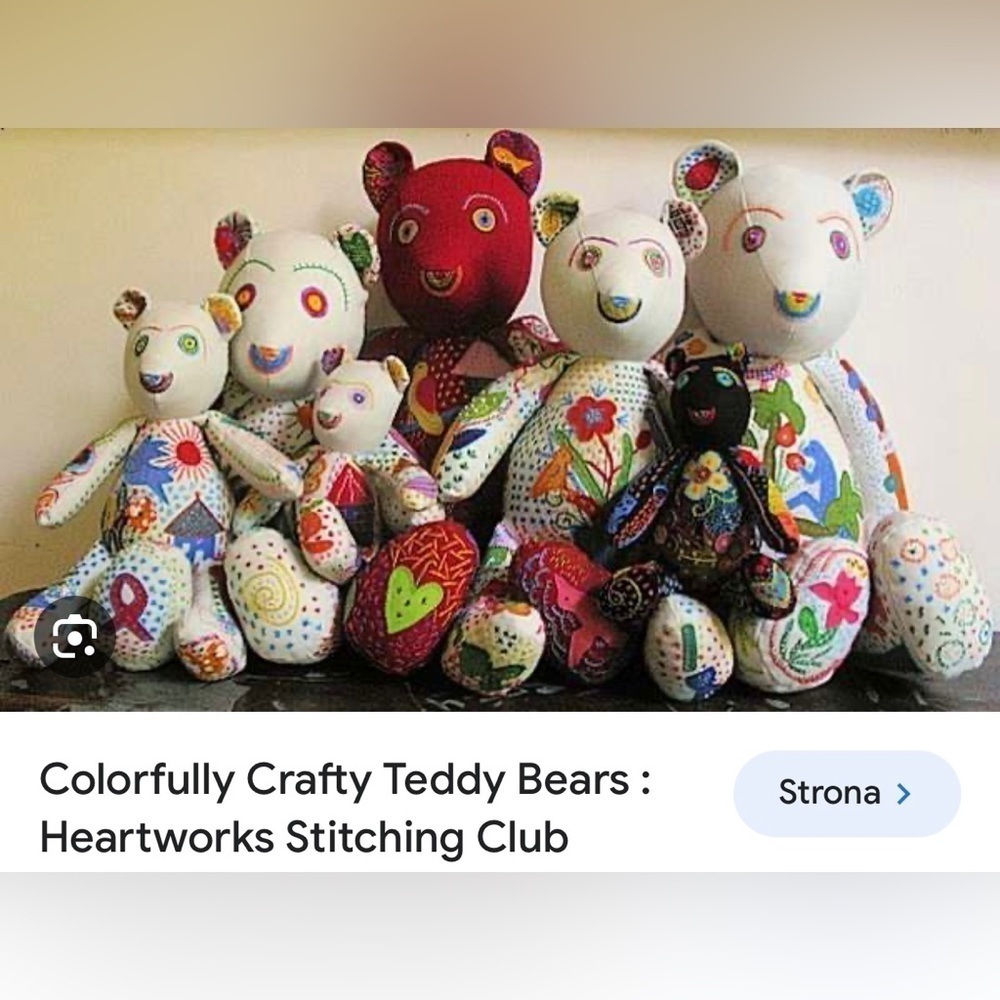 COLORFULLY CRAFTY TEDDY BEAR. UNIQUE & RARE COLLECTOR BEAR . Very good condition - Picture 2 of 7